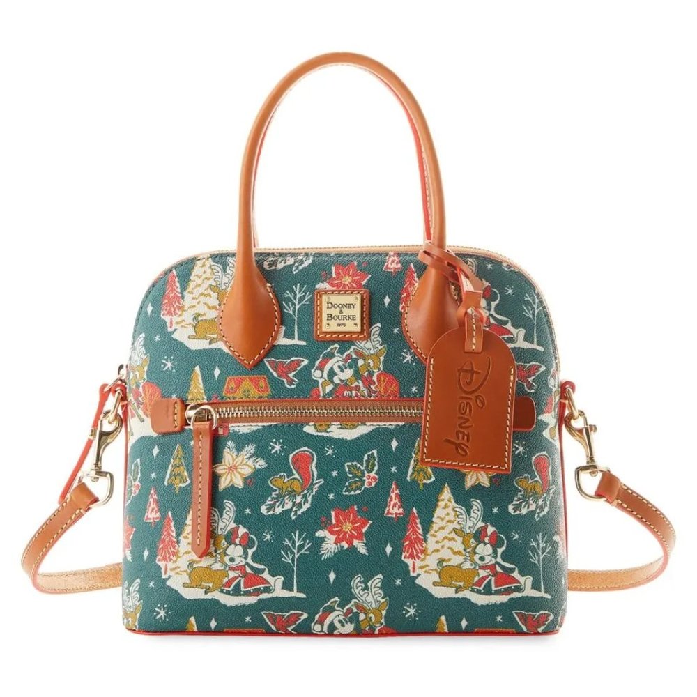 Dooney & Bourke 2022 Disney Mickey & Minnie Christmas Holiday Satchel Bag
